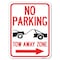 Signmission No Parking Tow-Away Zone W/ Right Arrow Heavy-Gauge Alum Rust Proof Parking, 18" x 24", A-1824-23606 A-1824-23606 - alternate 1